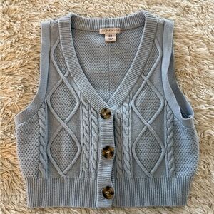 Sincerely Jules Blue Cable Knit Sweater Vest